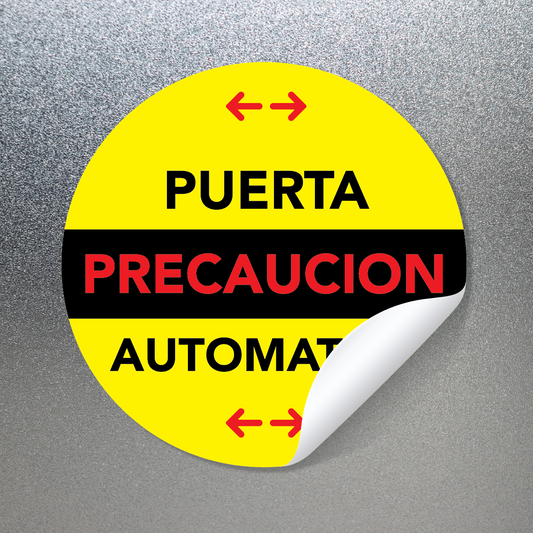 Stickers - Precaución Puerta Automática