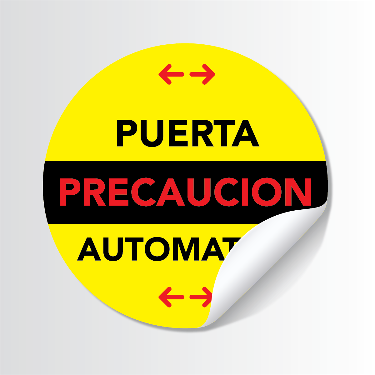 Stickers - Precaución Puerta Automática