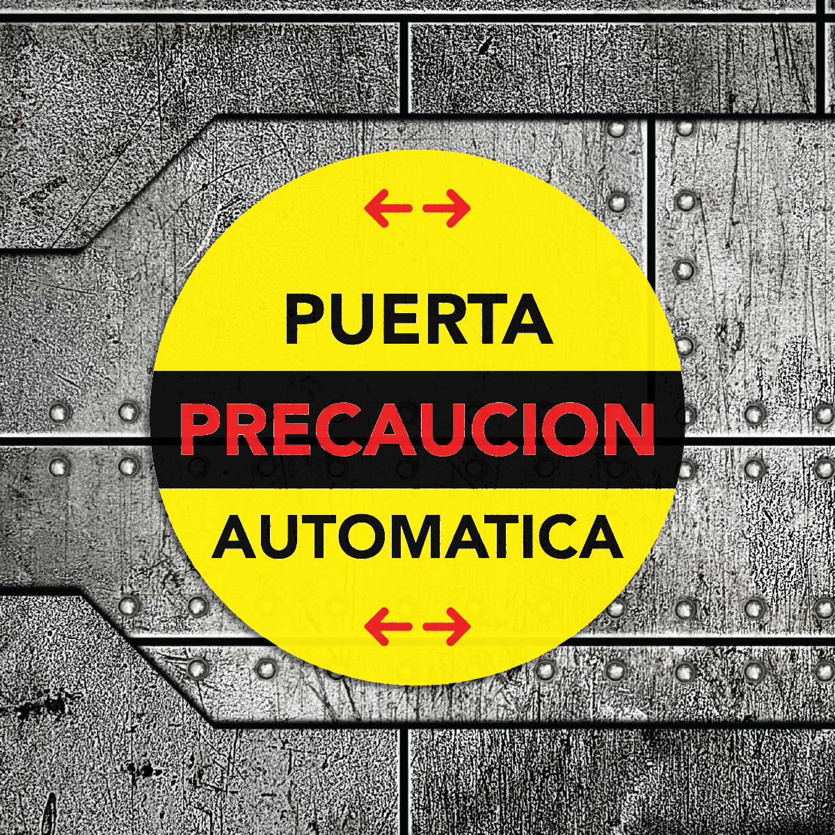 Stickers - Precaución Puerta Automática